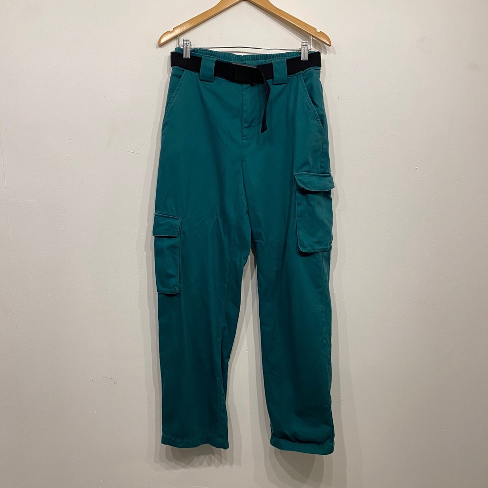 Tna Aritzia Teal Green Cargo Pants with Removable Belt Womens Size M Utility